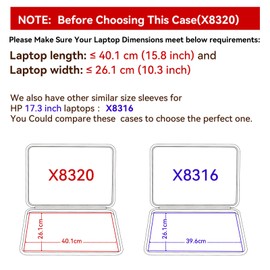 Smatree Hard EVA Protective Sleeve Case Compatible for 17.3 inch Envy Laptop 17t/17, OMEN 17, HP 470 G9/G10 Notebook PC, HP Laptop 17/17t/17z, Anti-Shock and Waterproof Notebook Bag (X8320)