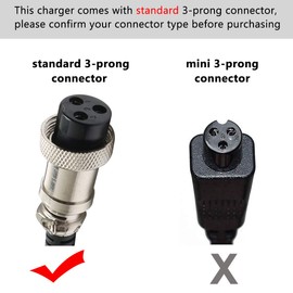 Janboo 24V Scooter Battery Charger Compatible for Razor E100 E200 E200S E175 E300 E300S E125 E150 E500 PR200 E225S E325S MX350 MX400 Dirt Bike, Dirt Rocket, Pocket Mod, Sports Mod Power Supply Cord