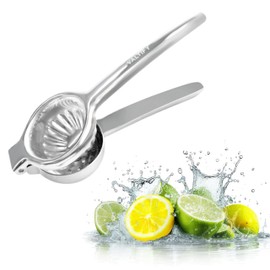 VALTIFY Stainless Steel Lemon Squeezer - Premium Quality Large Solid Metal Squeezer Bowl for Effortless Juice Extraction - Heavy Duty Manual Citrus Press Juicer for Lemon, Lime & Orange | Large