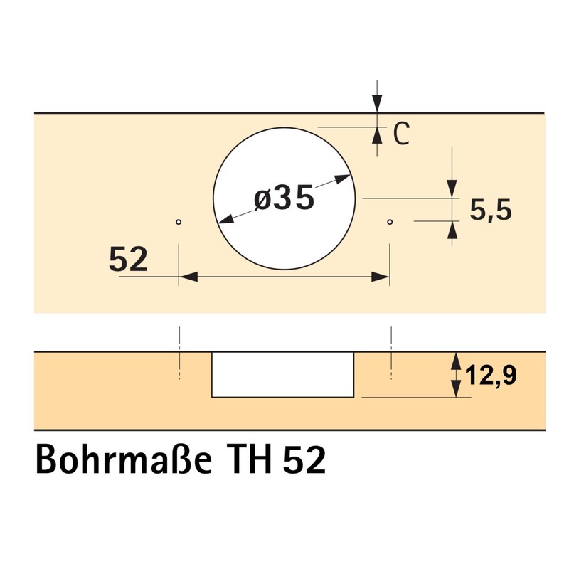 HETTICH Sensys 8645i TH52 Concealed Hinge, Corner Stop 110° with