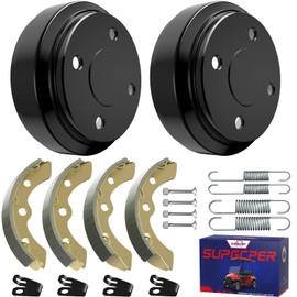 SUPGCPER Club Car Brake Repair Kits for DS 1995-UP&Precedent 2004-UP, Golf Cart Brake Drum Kit, Club Car Brake Drum/Hubs&Brake Shoes/Pads&Brake Spring Kit, OEM Replace# 101823201 101816301 101791101