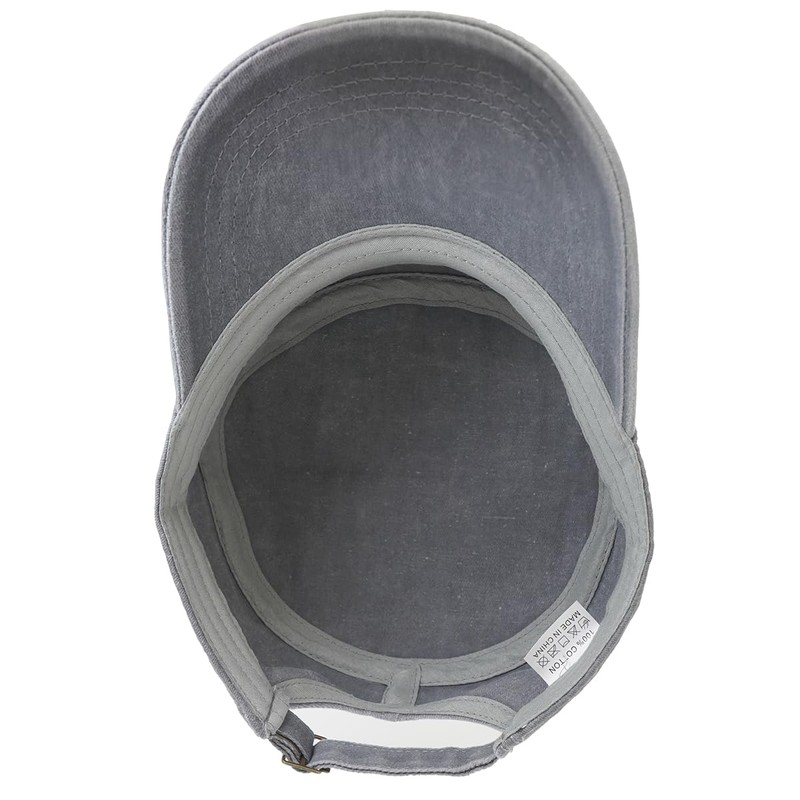 Initlove Cadet Army Cap for Men Unisex Washed Military Flat