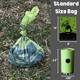 Biodegradable Doggy Poop Bags with Dispenser (576 Bags) Eco-friendly Dog Waste Pickup Bags Refill Rolls Cat Waste Bags (Green, 32 Rolls, Lavender Scented)