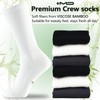 +MD Bamboo Rayon 6 Pairs Socks for Men and Women,
