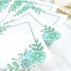 Tableclothsfactory 20 Pack | White and Green Floral Design Dinner