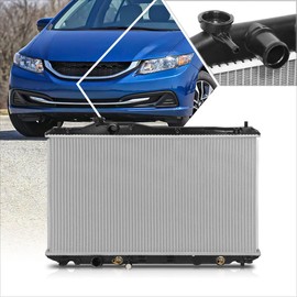 OE Style Aluminum Core Radiator Compatible with 12-15 Honda Civic/Acura ILX Hybrid DPI-13257