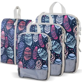 Compression Suitcase Organiser for Backpack Compression Packing Cubes Packing Cubes Suitcase Organiser Packing Bags Clothes Bags (C)