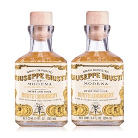 Giusti White Balsamic Vinegar Dressing – Condiment for Cooking and Finishing Dishes such as Salads, Vegetables, or Fish. Made in Italy with Balsamic Vinegar of Modena – 8.45 fl oz (250 ml) - Pack of 2