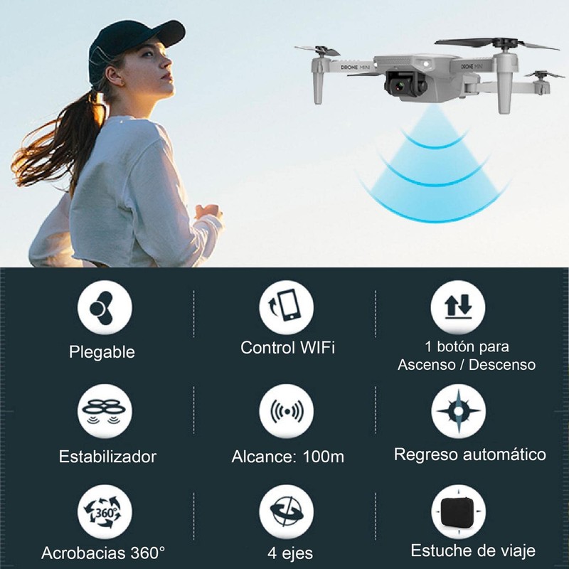 VAK Drone K1 Doble Camara 4K WiFi Control 360 6