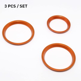 MACHSWON Car AC Climate Control Knob Outer Ring Covers Air Condition Switch Volume Trim for Subaru Car Accessories (Orange) for Subaru Crosstrek 2018-2023 Forester 2019-2023 Impreza 2017-2023