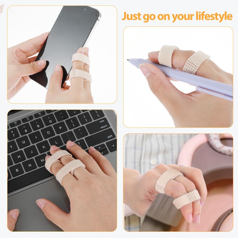 Wanmu Buddy Tape Finger Straps, 10 Pcs Finger Buddy Wraps