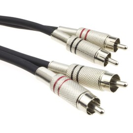 kenable Tangle Free SHIELDED RCA Red & White Twin Phono Lead Audio Cable 12m [12 metres]