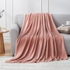 EHEYCIGA Fleece Blanket Dusty Pink Throws for Sofas Fluffy Warm
