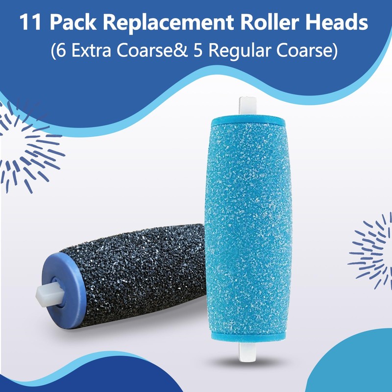 11 Pack Replacement Roller Heads for amope Pedi Perfect Refills