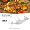 Stainless Steel Chicken Stand Removable Portable MotorcycleShape BBQ Roaster Stand