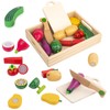 Wooden Fruit and Vegetable Toys, Toy Kitchen Accessories, Wooden Food