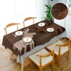 Swono Moose Tablecloths Snow Wooden Deer Moose Christmas Reindeer Kitchen