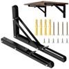 2 Pack 12 Inch Folding Shelf Brackets, OBYFGILY Heavy Duty