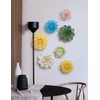 SEINHIJO Ceramic Flower Wall Decor 3D Wall Art Sculpture Home