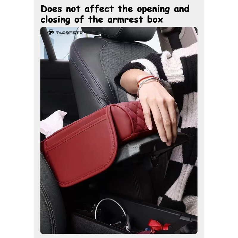 TACOPETS Car arm Rest Cover pad, Memory Foam Armrest Cushion