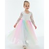 2Bunnies Girl Peony Lace Back A-Line Straight Tutu Tulle Party