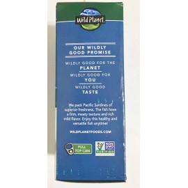 Wild Planet Wild Pacific Sardines in Extra Virgin Olive Oil 4.4 Ounce (6 Count)