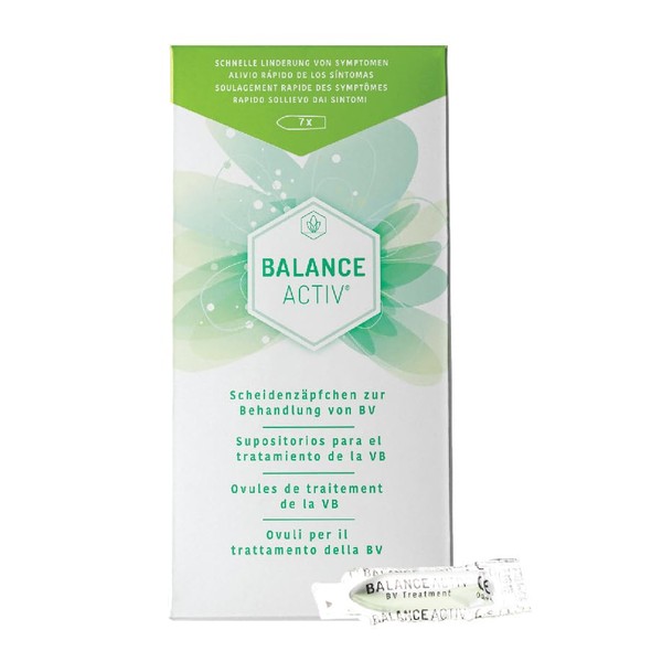 Balance Activ Vaginal Suppositories for the Treatment of BV (Bacterial Vaginosis) | Restores the Natural Balance of Your Body | Treatment and Relief | 1 Pack (Pack of 1)