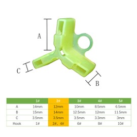 Fishing Treble Hook Covers, Protector Bonnets for Fishing Lures， Protective Cover for Fish Hook，50packs (Yellow, 2#)