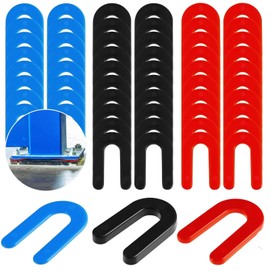 HEHIPLE 60 Pcs Auto Lift Installation Leveling Shim Kit Plastic Shims 2 Post 4 Post Lift Shims for Surface Mount Automotive Car Repair, Black, Red, Blue