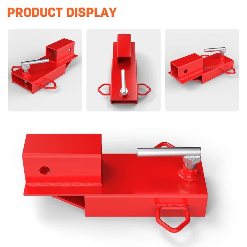 Universal 2" Forklift Trailer Hitch Attachment Adapter for Pallet Forks