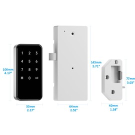 RFID Lock – Digital Keyless Cabinet Locks with Password & Card Access, Dual & Single Unlock Modes, Public/Private Use, Touch Keypad for Gym Lockers, Drawers, Office Cabinets
