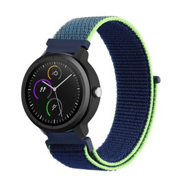 20mm Nylon Strap for Garmin Vivoactive 3/3 Music/Venu/Venu 2 Plus/sq/sq 2/Forerunner 245/645/55, Soft Nylon Watch Band Replacement for Garmin Vivomove HR (Lime)