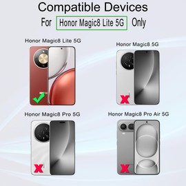 Ibywind for Honor Magic8 Lite 5G Screen Protector,2 Pack,9H Hardness Tempered Glass and Camera Lens Protector,with Alignment Frame,Full Coverage,Bubble Free,Fingerprint Unlock,Scratch Resistant
