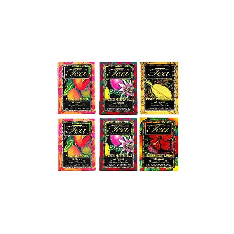 Hawaiian Islands Tea, Favorite Teas Six Box Collection (Six 1.27