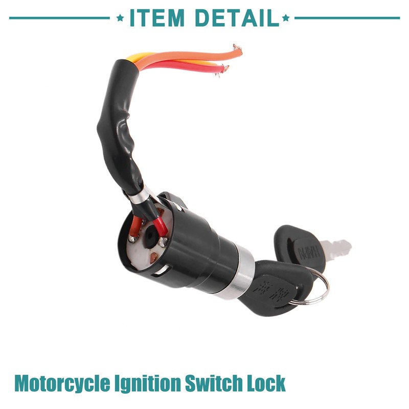 ACROPIX Motorcycle Scooter Safety Ignition Switch 2 Key Lock 3