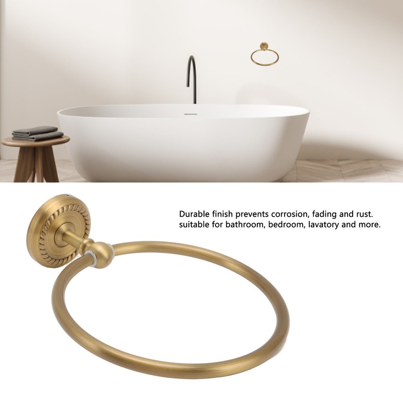 Towel Ring Antique Style Brass Stainless Steel High Hardness Durable