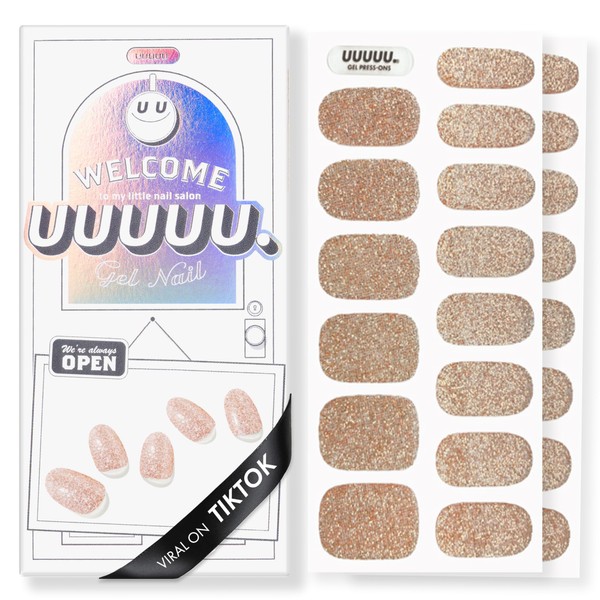UUUUU Semi Cured Gel Nail Strips [Glitter] - 100% Real