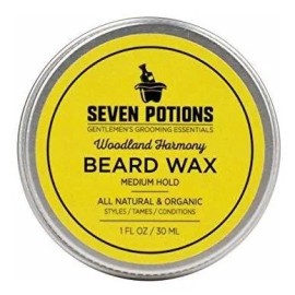 Siete Pociones Barba Cera 1 Oz. Naturales Y Orgánicos Barba