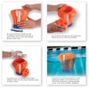 Pool Dosierschwimmer mit Thermometer orange großer Chlordosierer Chlorspender für ChlorTabs,