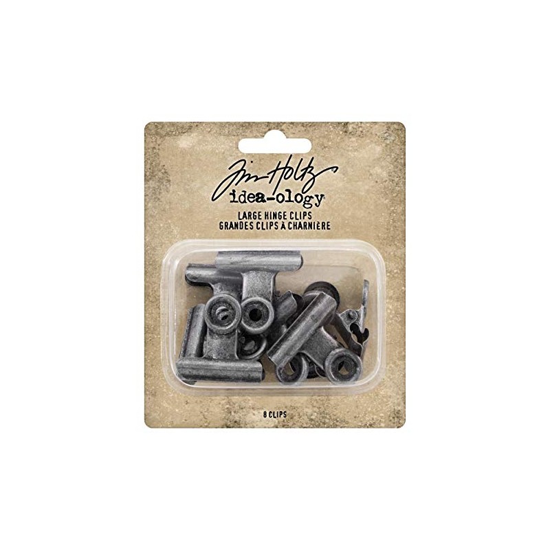 Tim Holtz, Advantus Hinge Large Metal Clips, Silver