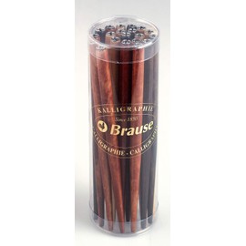 Brause 1620B Calligraphy Box (with 20 Natural Wood Nib Holders, Ideal for Calligraphy) Pack of 20, Assorted Colours