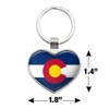 GRAPHICS & MORE Colorado State Flag Keychain Heart Love Metal