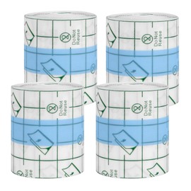 4 PCS Transparent Stretch Adhesive Bandage, 2 Inch x 10.94 Yard - Waterproof Clear Film Dressing Bandages, Adhesive Bandages Shower Shield Dressing Tape for Tattoos Swimming Showering