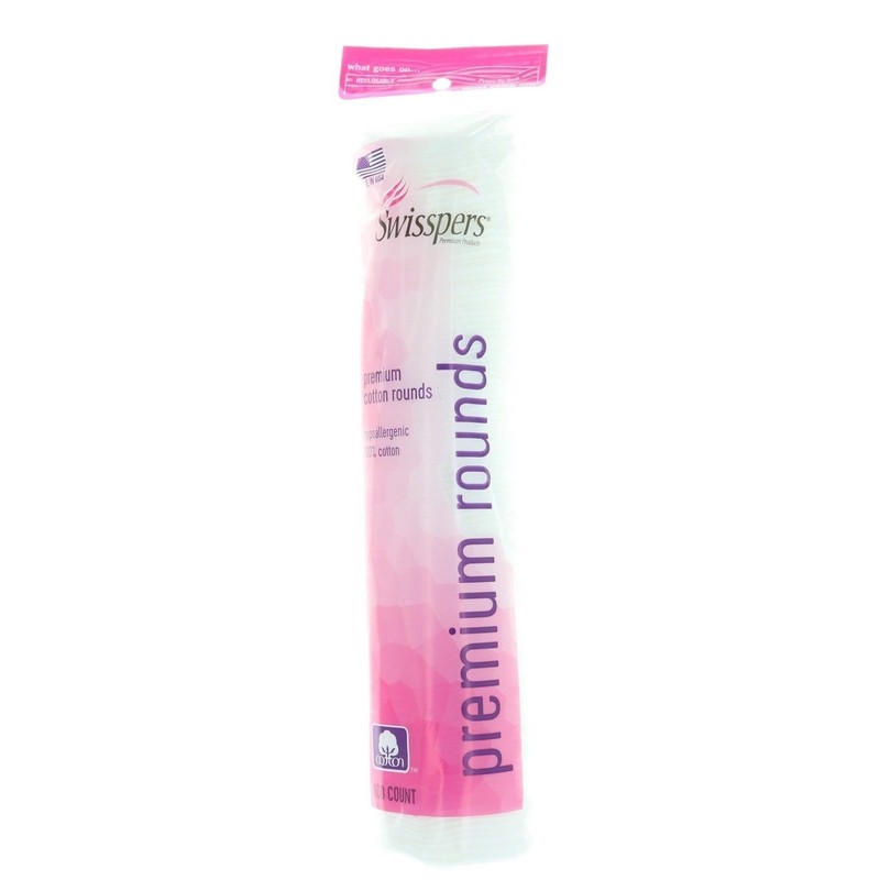 SWISSPERS Premium Hypoallergenic Cotton Rounds 900 Ct