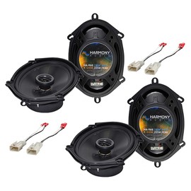 Harmony Audio Bundle Compatible with 2002-2004 Toyota Tacoma HA-R68 Car Stereo Replacement Speaker Upgrade and HA-728104 Speaker Replacement Harness