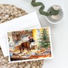Caroline's Treasures DAC3750GCA7P Boxer Christmas Cookies Greeting Cards Pack of