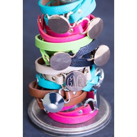 Monogram Leather Wrap Bracelet