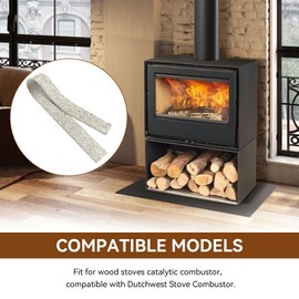 KEYDINHT Interam Gasket for Catalytic Combustors as Blaze King/Vermont Casting Intrepid/Dutchwest Englander- Wood Stove Gasket Expanding Catalytic Combustors Gasket, 36" Long X 2" Wide X 0.12" Thick