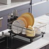 AIDERLY Stainless Steel Dish Drying Rack with Drainboard Dish Drainers