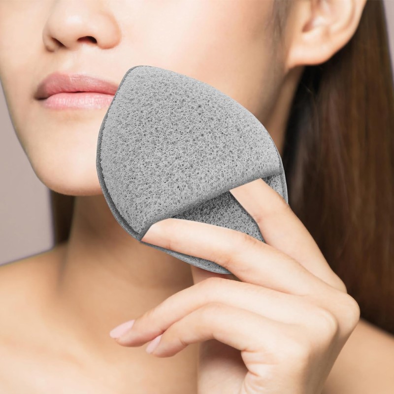 Esponja Facial para Lavar el Rostro, Punta Exfoliante, Poliuretano